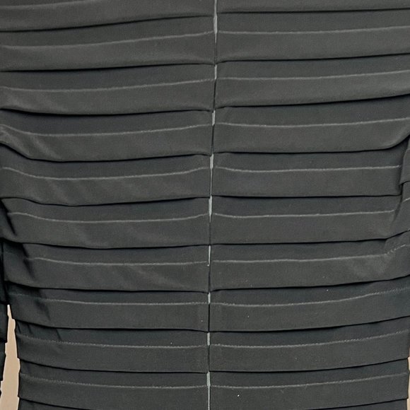 Adrianna Papell Petite Black Banded Bodycon Dress Size 2P - Picture 4 of 7